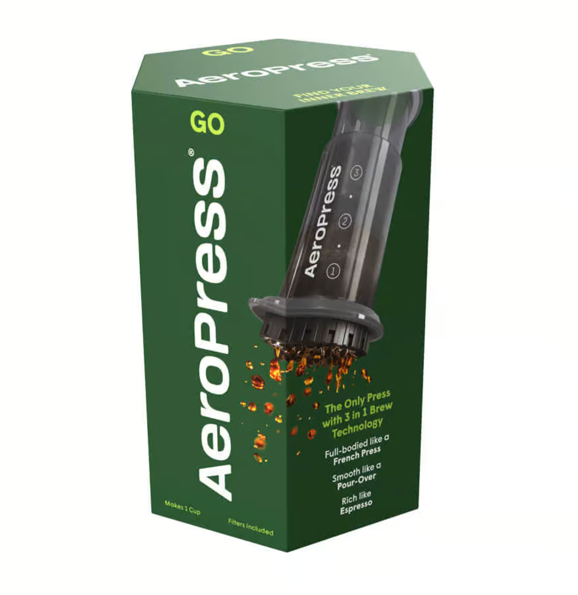 AeroPress Go Coffee Maker + 100 Filters