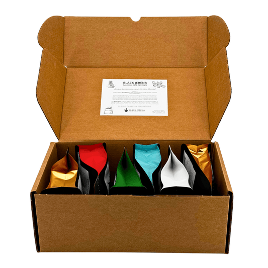 Pack de cafés etíopes 6x250gr - Black Jebena