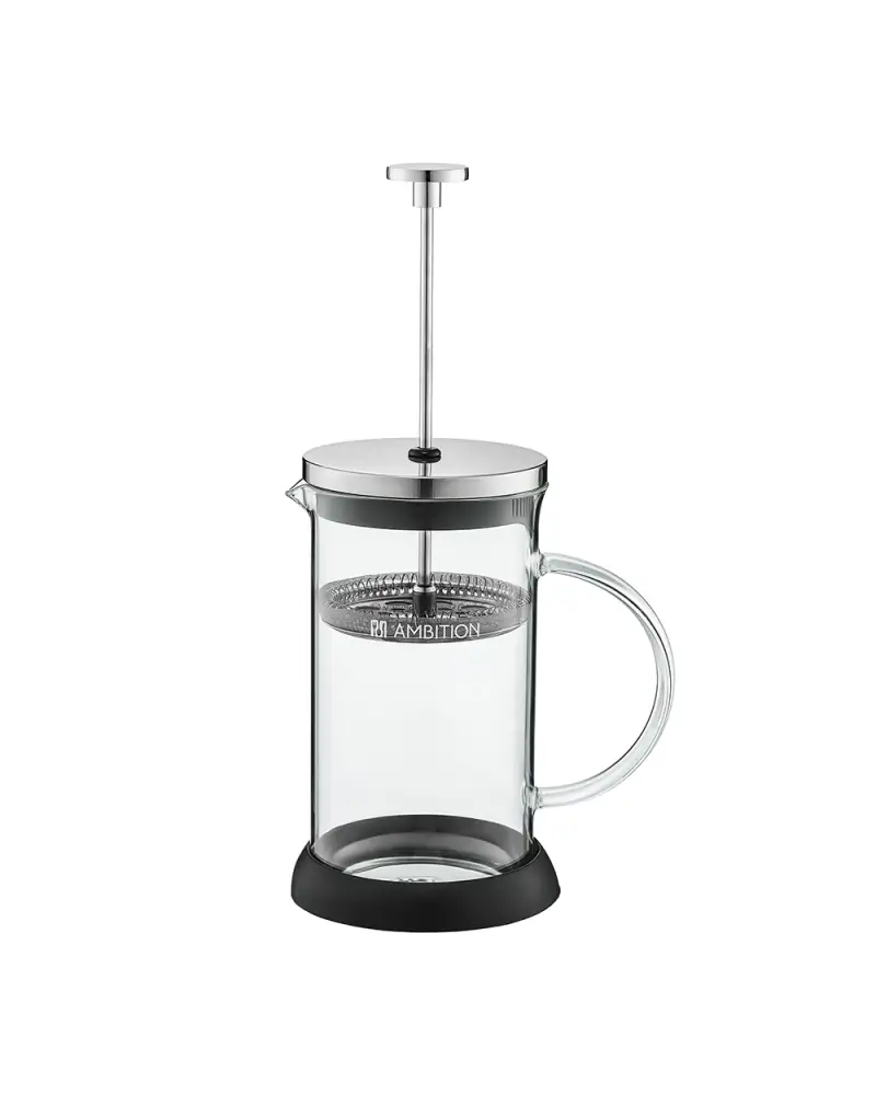 French Press Coffee Maker (Plunger) Glass, steel and plastic