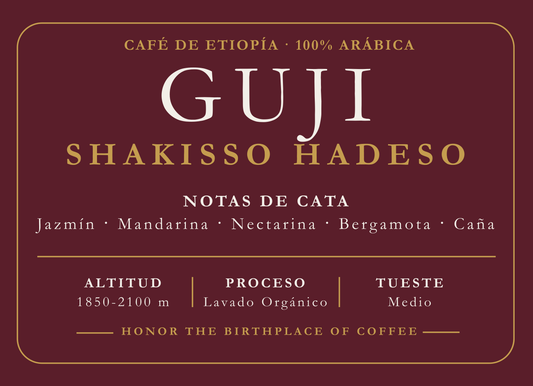 Ethiopia Guji Shakisso Hadeso Gr. 1 Washed Organic Coffee