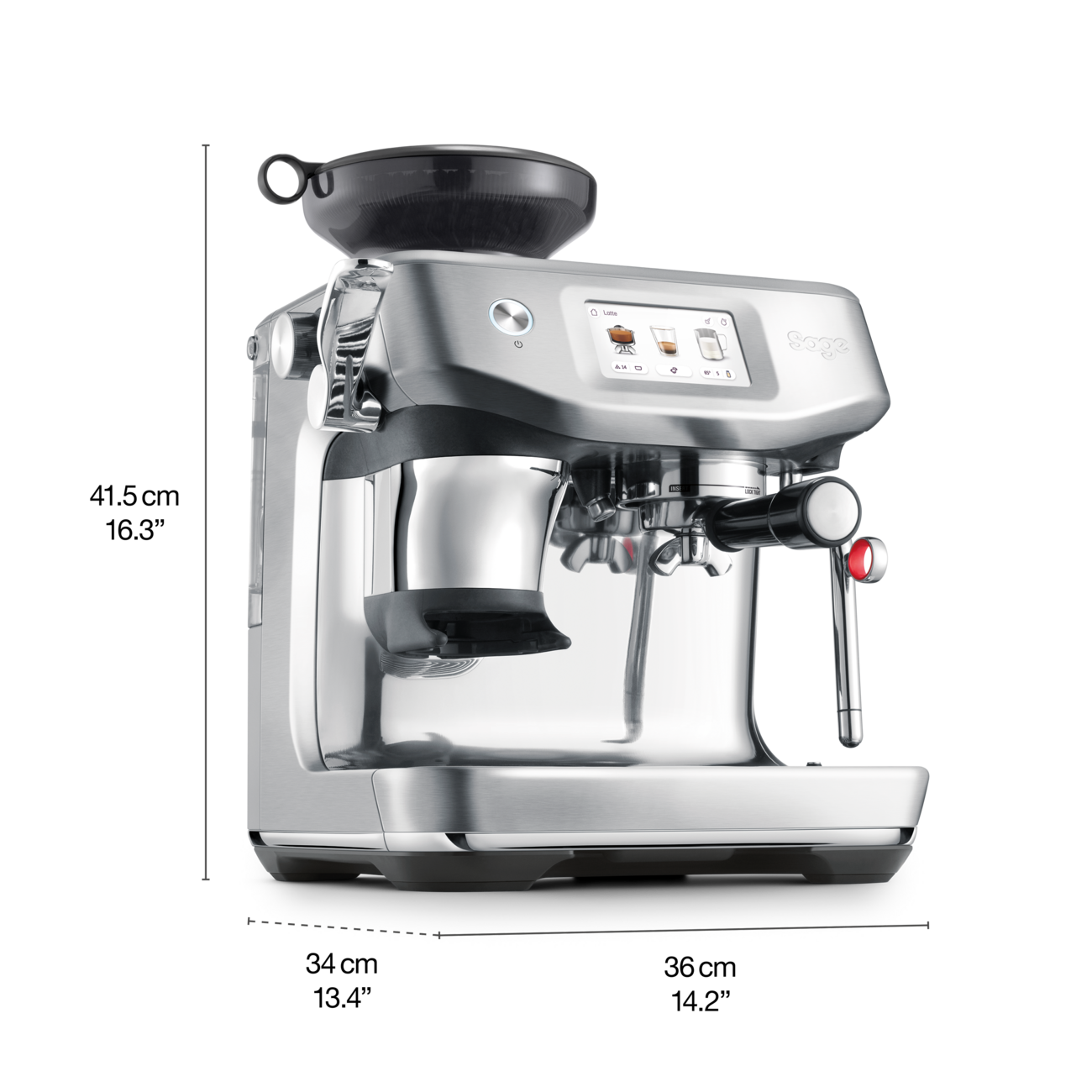 Cafetera Espresso Semiautomática Molinillo SAGE PANTALLA TACTIL BARISTA TOUCH IMPRESS