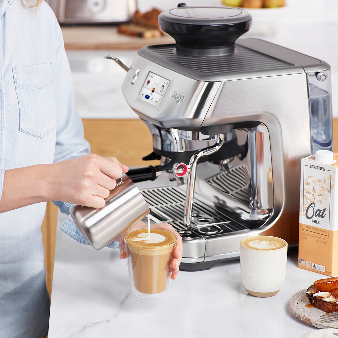 Cafetera Espresso Semiautomática Molinillo SAGE PANTALLA TACTIL BARISTA TOUCH IMPRESS