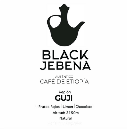 Black Jebena, Cafe de Etiopía en grano: Guji, natural