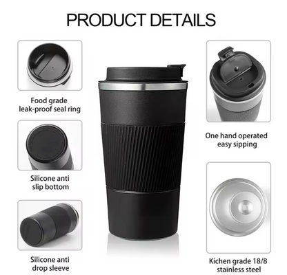 Stainless steel thermal coffee mug