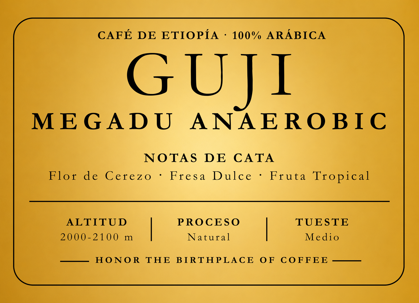 Café de Etiopía - Guji Megadu Anaeróbico (Natural)