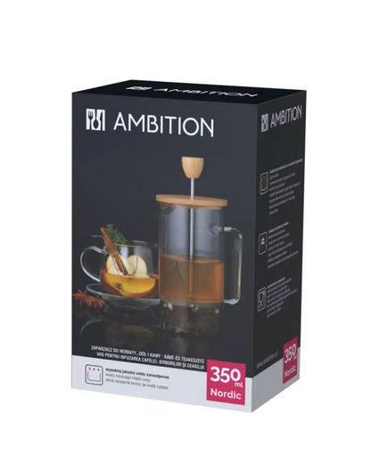 Cafetera French Press (Émbolo) Vidrio, acero y plástico