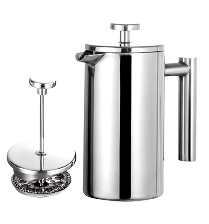 Cafetera Francesa, French Press o de émbolo, de acero inoxidable, en venta en Black Jebena