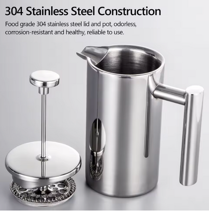 Cafetera Francesa French Press o de émbolo, de acero inoxidable en venta en Black Jebena