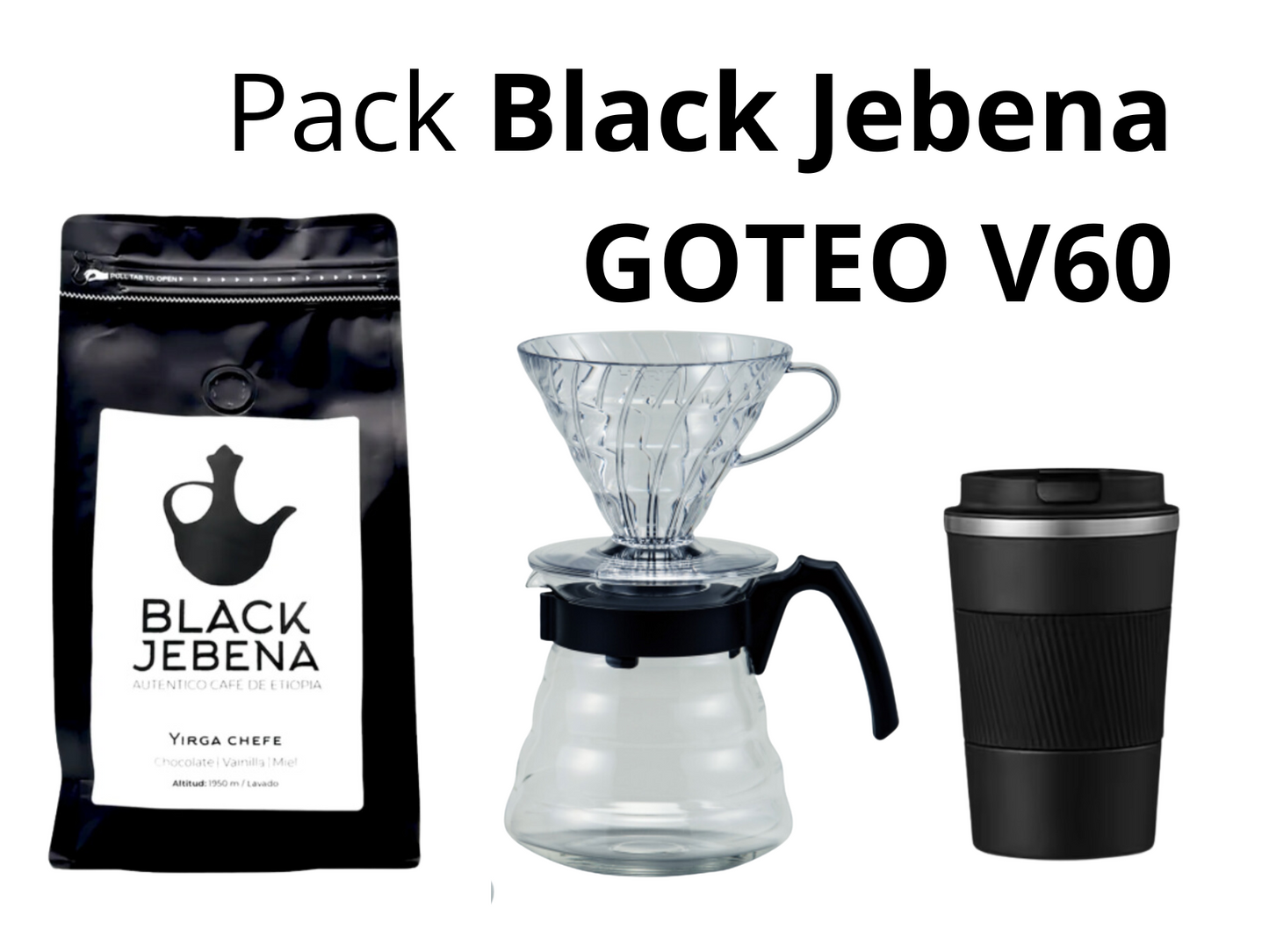 Pack Café + Vaso térmico + Cafetera V60