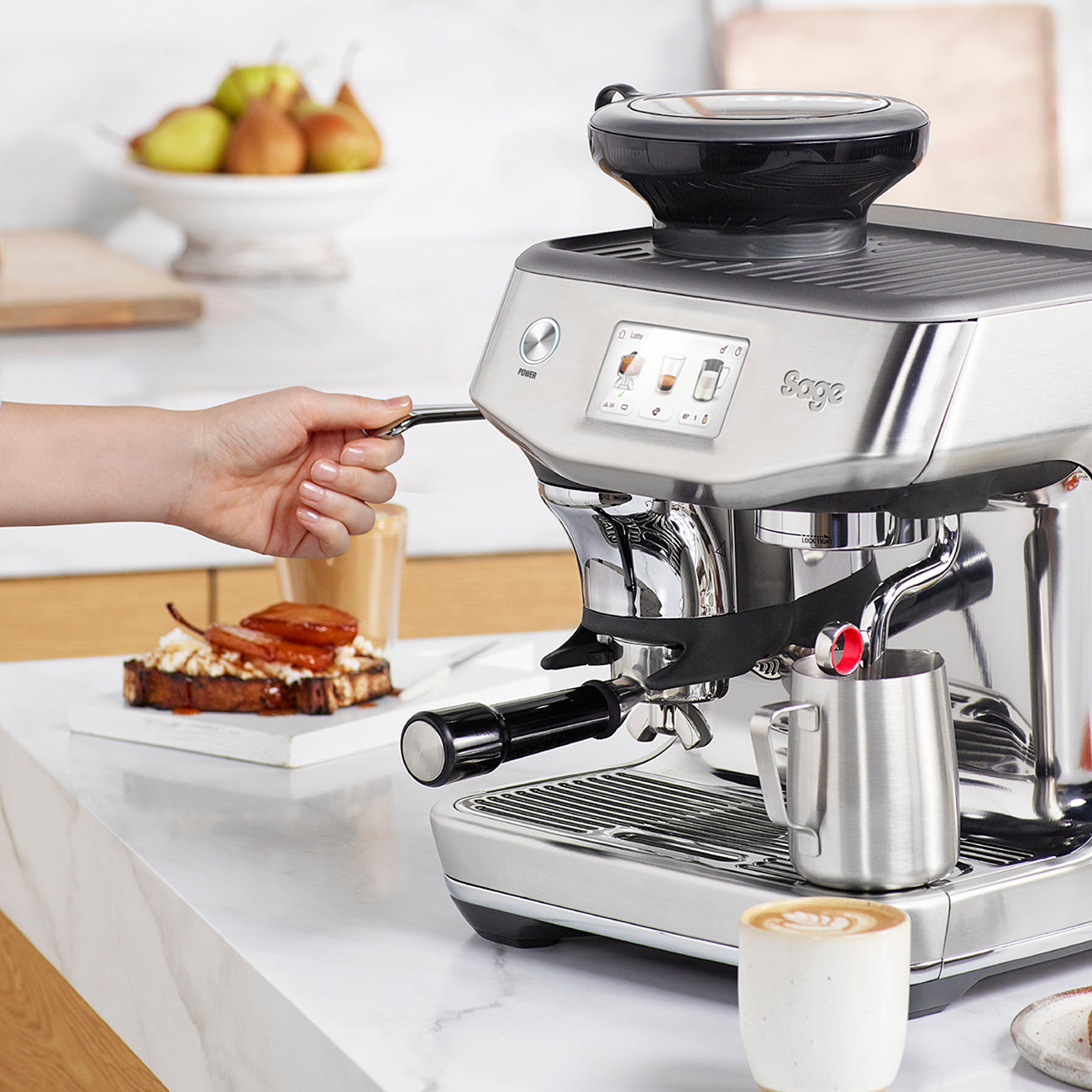 Cafetera Espresso Semiautomática Molinillo SAGE PANTALLA TACTIL BARISTA TOUCH IMPRESS