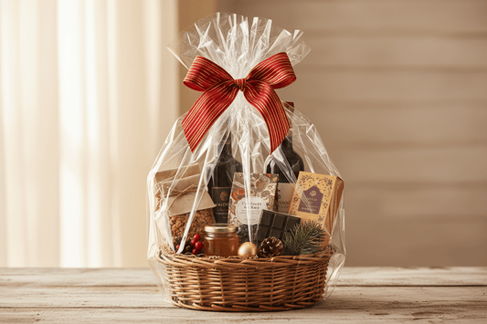 Con un platico envolvente transparente y que no se vean mucho las marcas de los productos